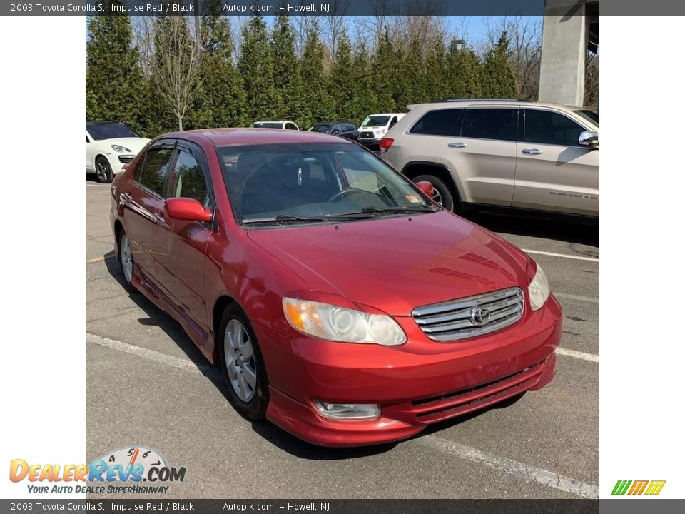 2003 Toyota Corolla S Impulse Red / Black Photo #7