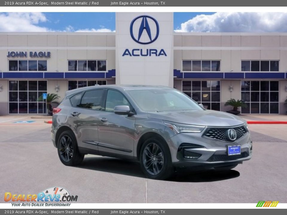 2019 Acura RDX A-Spec Modern Steel Metallic / Red Photo #1