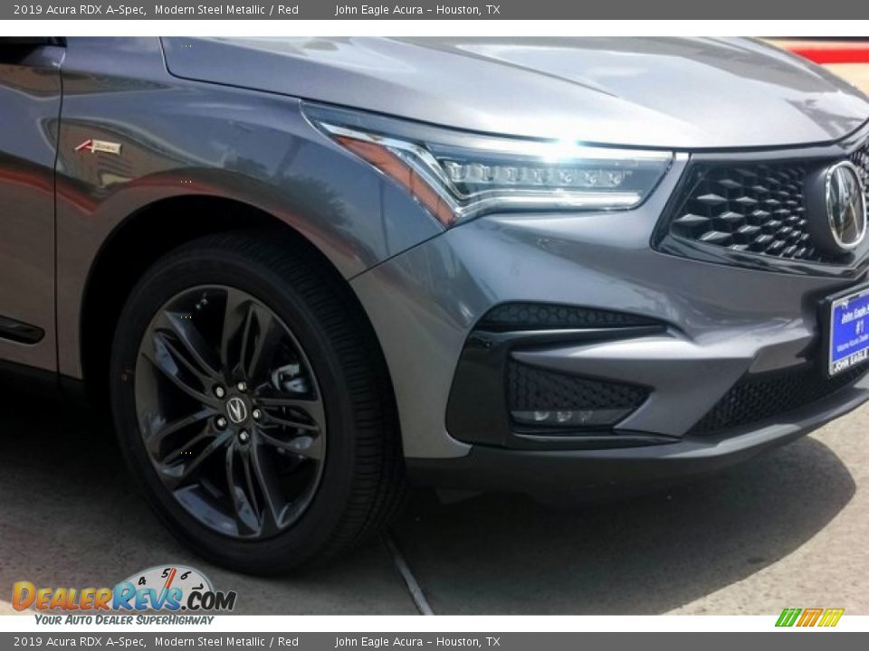 2019 Acura RDX A-Spec Modern Steel Metallic / Red Photo #10