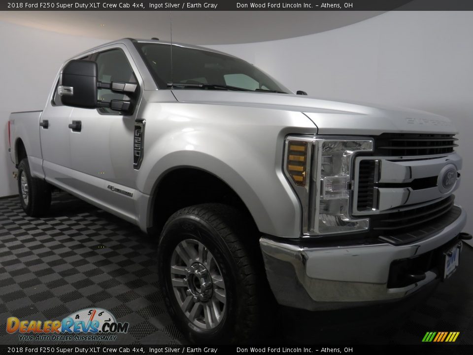 2018 Ford F250 Super Duty XLT Crew Cab 4x4 Ingot Silver / Earth Gray Photo #2