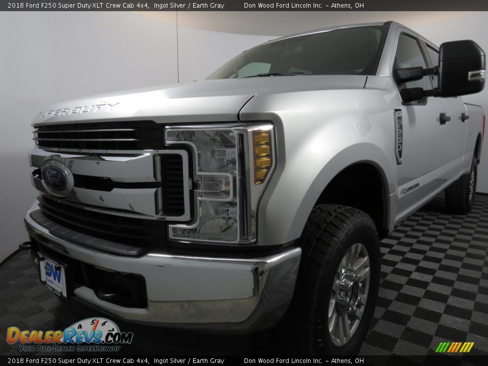 2018 Ford F250 Super Duty XLT Crew Cab 4x4 Ingot Silver / Earth Gray Photo #3