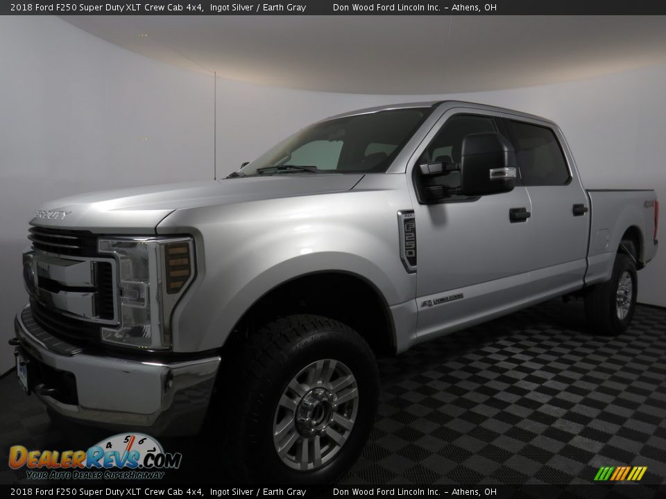 2018 Ford F250 Super Duty XLT Crew Cab 4x4 Ingot Silver / Earth Gray Photo #4