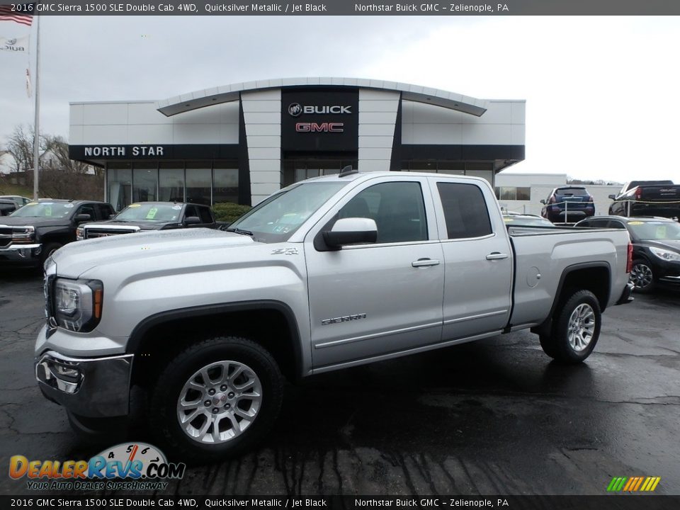 2016 GMC Sierra 1500 SLE Double Cab 4WD Quicksilver Metallic / Jet Black Photo #1