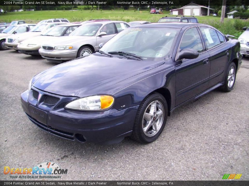 2004 Pontiac Grand Am SE Sedan Navy Blue Metallic / Dark Pewter Photo #1