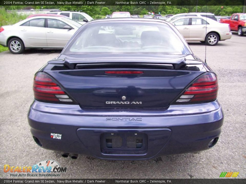 2004 Pontiac Grand Am SE Sedan Navy Blue Metallic / Dark Pewter Photo #4