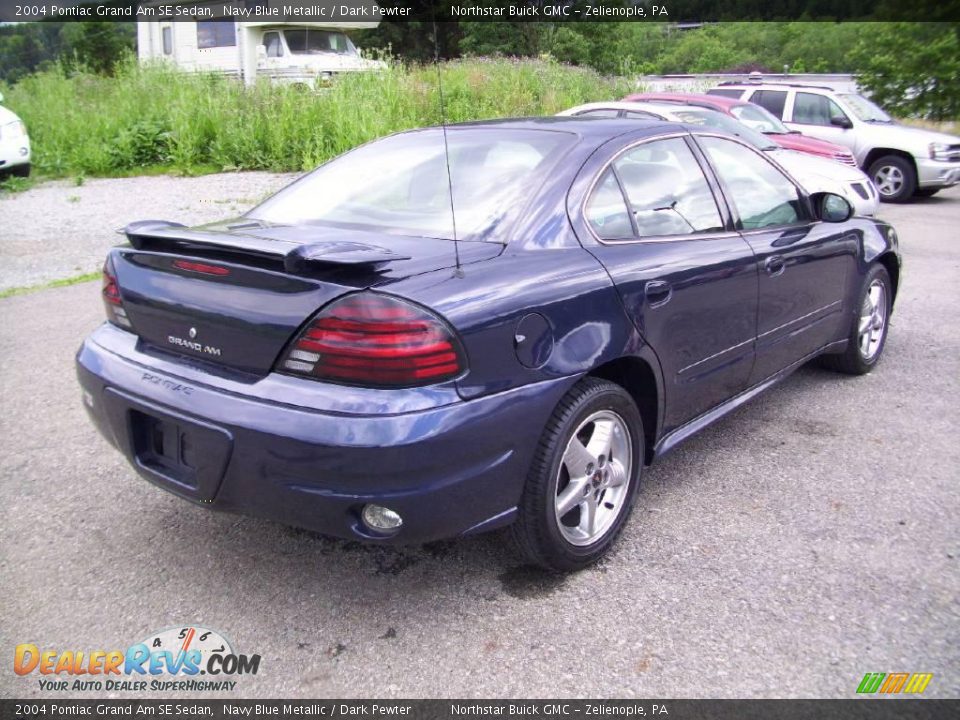 2004 Pontiac Grand Am SE Sedan Navy Blue Metallic / Dark Pewter Photo #5