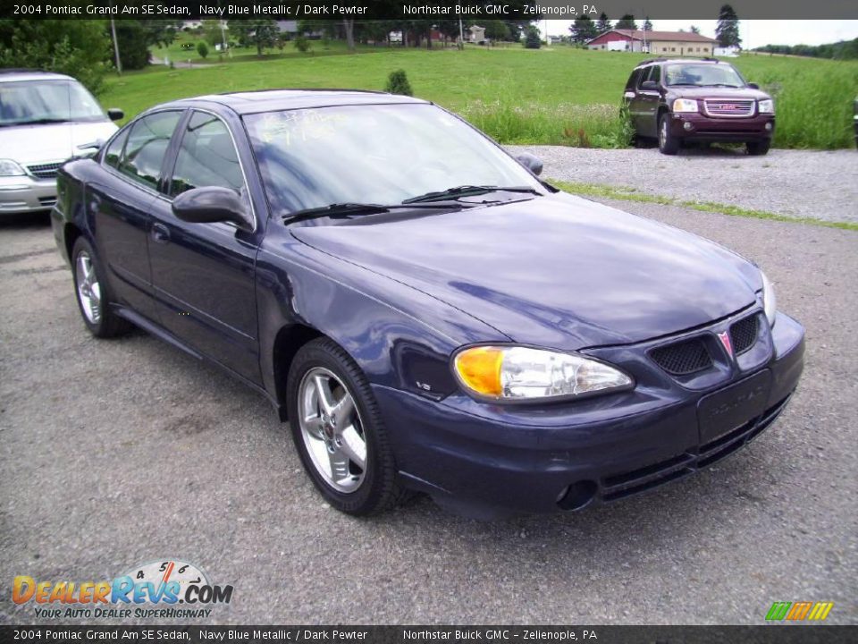 2004 Pontiac Grand Am SE Sedan Navy Blue Metallic / Dark Pewter Photo #7