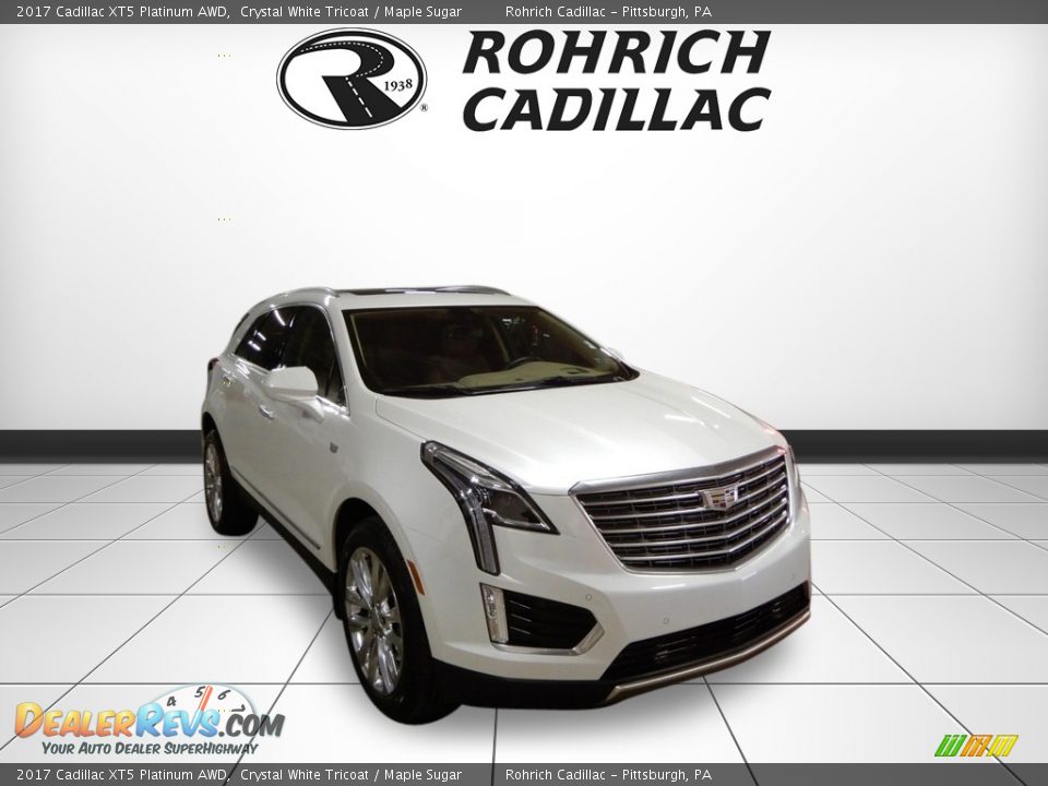 2017 Cadillac XT5 Platinum AWD Crystal White Tricoat / Maple Sugar Photo #7