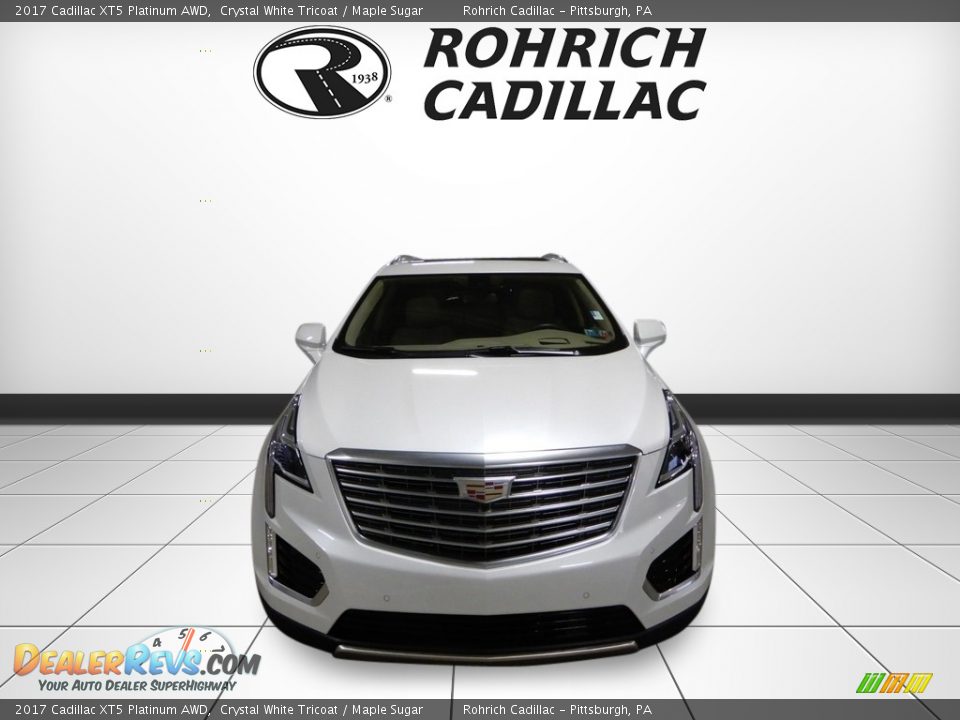 2017 Cadillac XT5 Platinum AWD Crystal White Tricoat / Maple Sugar Photo #8