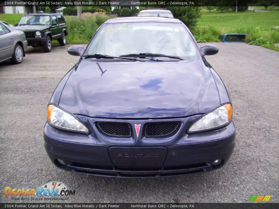 2004 Pontiac Grand Am SE Sedan Navy Blue Metallic / Dark Pewter Photo #8