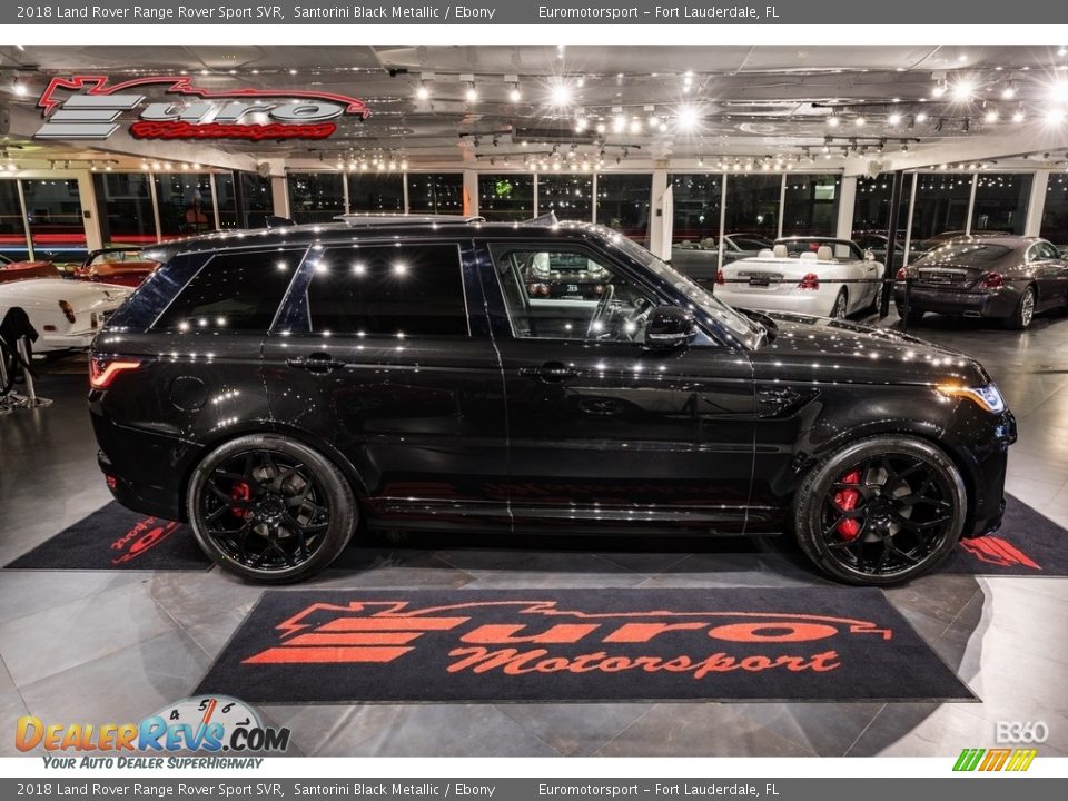 2018 Land Rover Range Rover Sport SVR Santorini Black Metallic / Ebony Photo #12