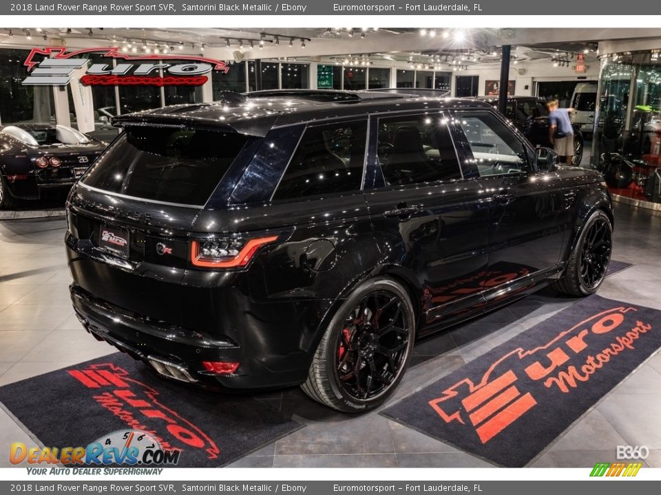 2018 Land Rover Range Rover Sport SVR Santorini Black Metallic / Ebony Photo #16