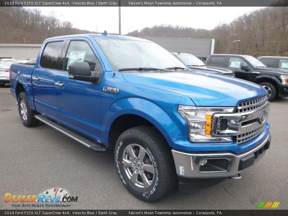 2019 Ford F150 Xlt Supercrew 4x4 Velocity Blue Earth Gray Photo 3