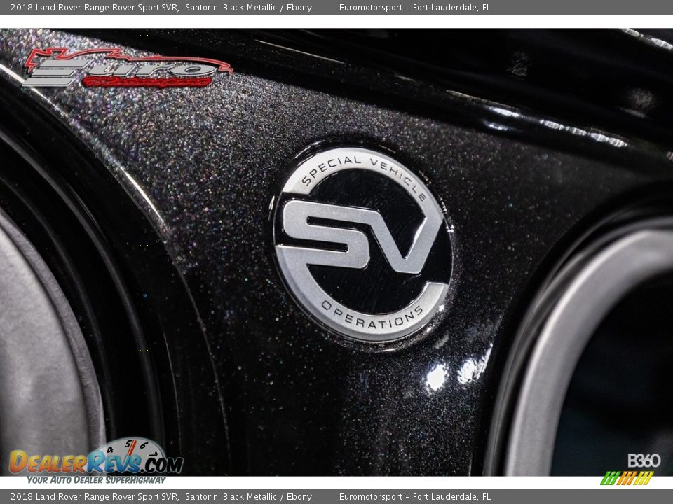 2018 Land Rover Range Rover Sport SVR Santorini Black Metallic / Ebony Photo #58