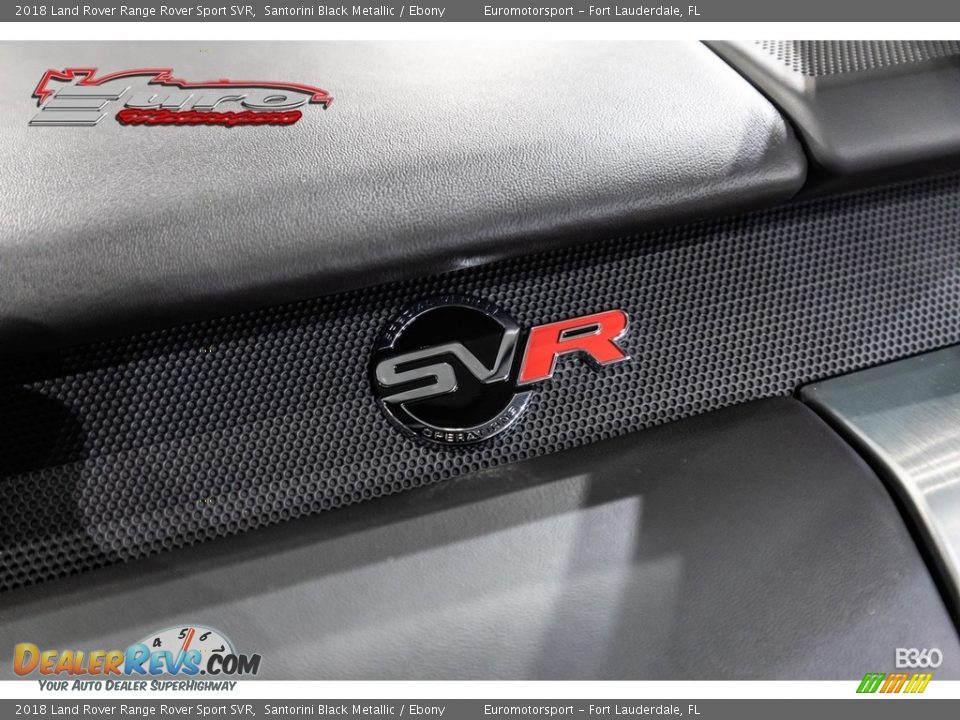2018 Land Rover Range Rover Sport SVR Santorini Black Metallic / Ebony Photo #59