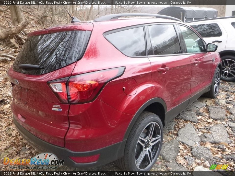 2019 Ford Escape SEL 4WD Ruby Red / Chromite Gray/Charcoal Black Photo #2