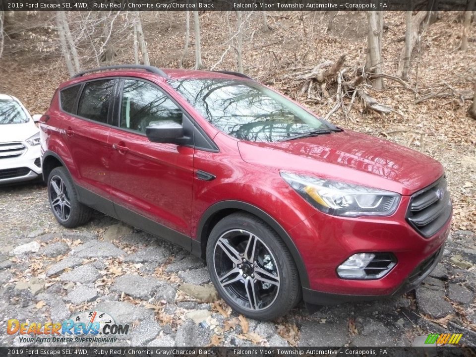 2019 Ford Escape SEL 4WD Ruby Red / Chromite Gray/Charcoal Black Photo #3