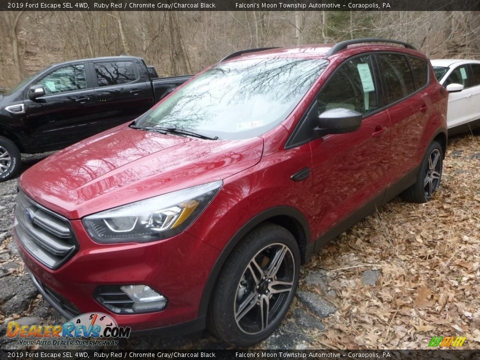 2019 Ford Escape SEL 4WD Ruby Red / Chromite Gray/Charcoal Black Photo #4