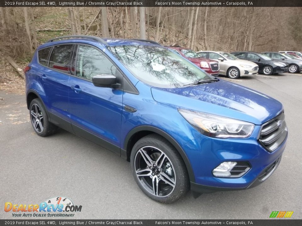 2019 Ford Escape SEL 4WD Lightning Blue / Chromite Gray/Charcoal Black Photo #3