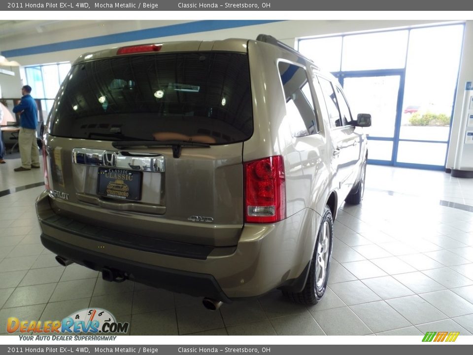 2011 Honda Pilot EX-L 4WD Mocha Metallic / Beige Photo #4