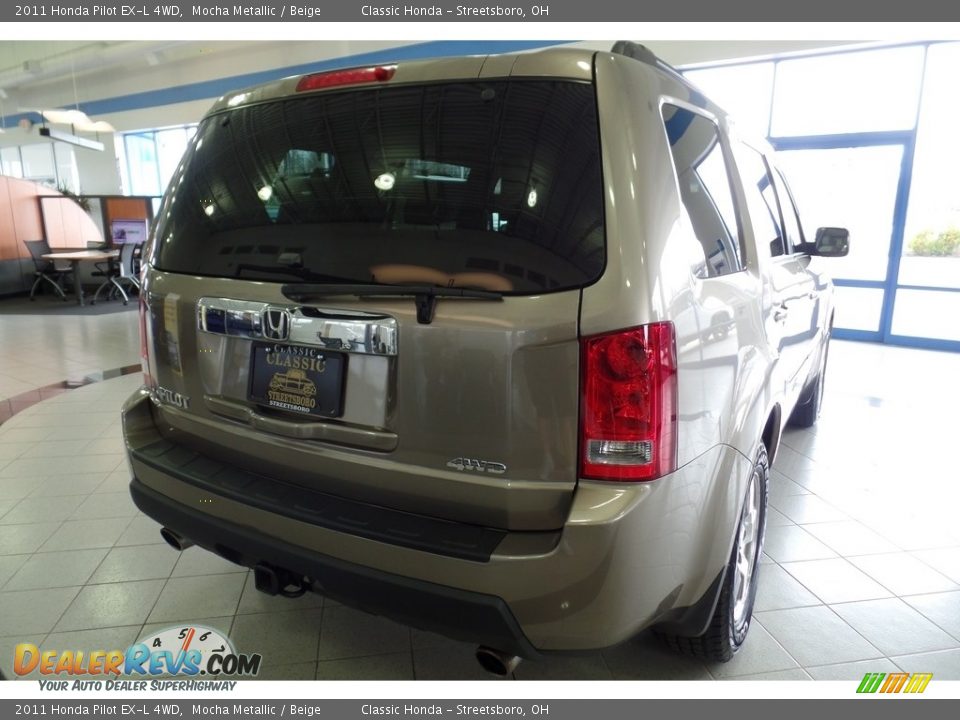 2011 Honda Pilot EX-L 4WD Mocha Metallic / Beige Photo #10