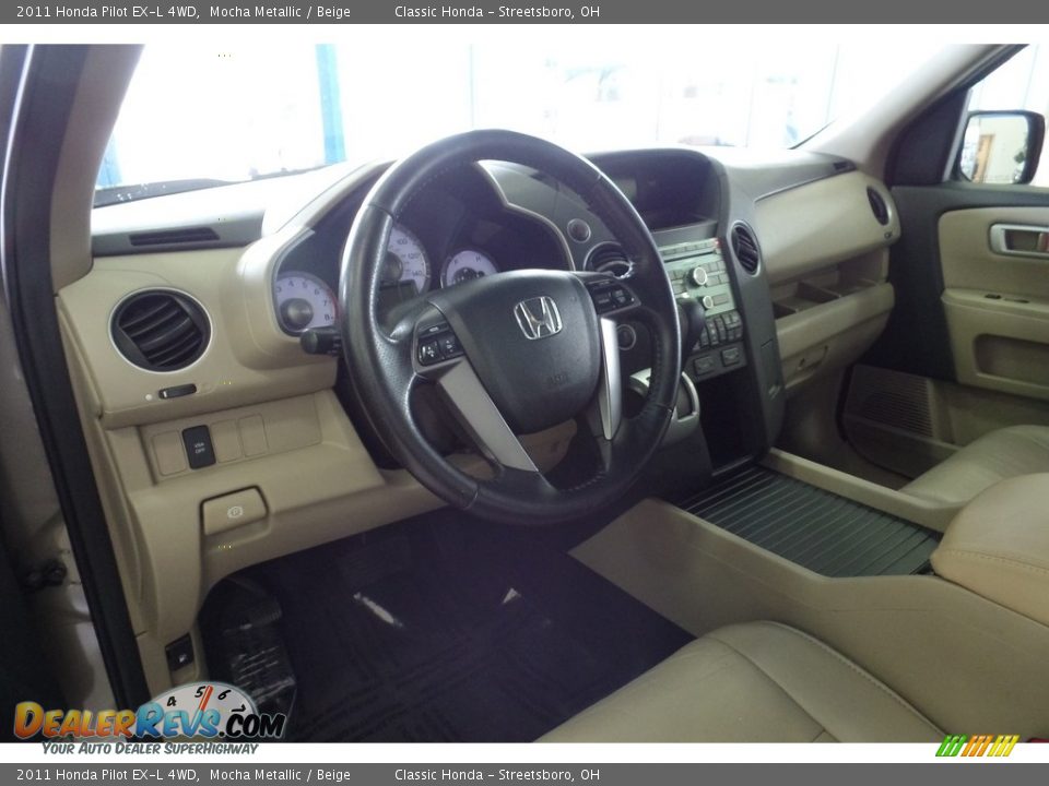 2011 Honda Pilot EX-L 4WD Mocha Metallic / Beige Photo #15