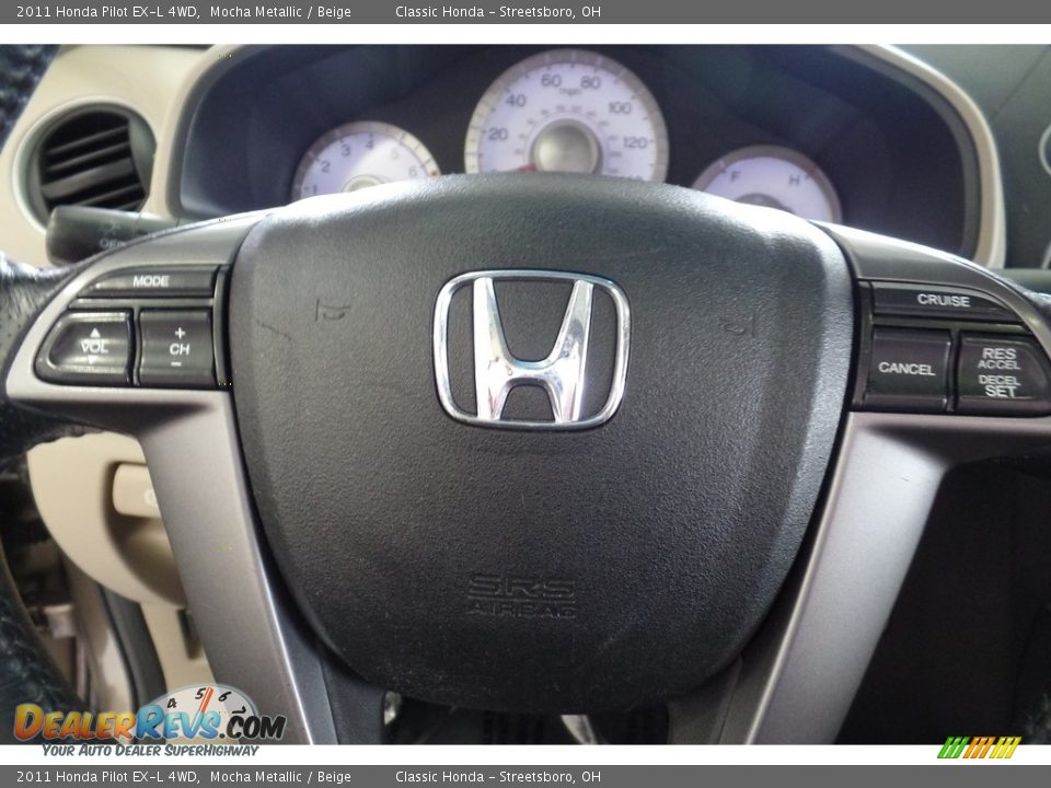2011 Honda Pilot EX-L 4WD Mocha Metallic / Beige Photo #24