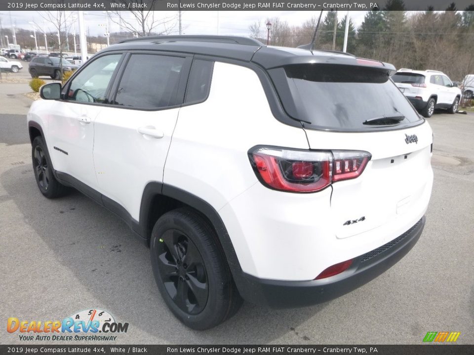 2019 Jeep Compass Latitude 4x4 White / Black Photo #3