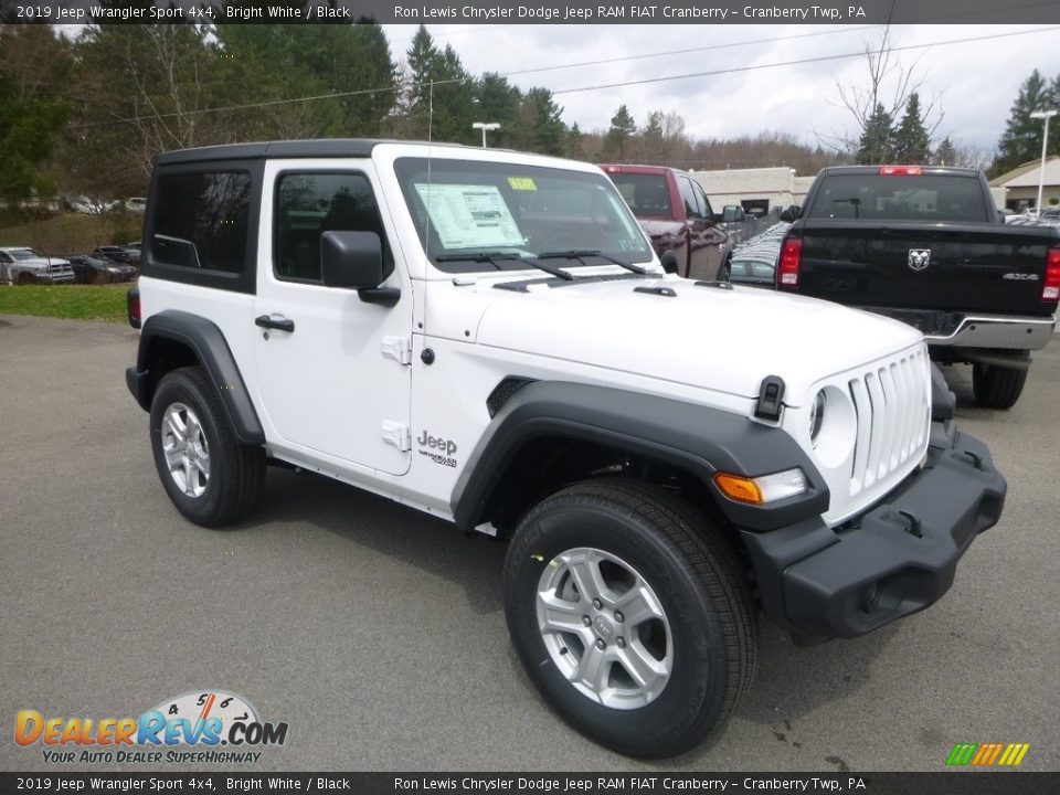 2019 Jeep Wrangler Sport 4x4 Bright White / Black Photo #7