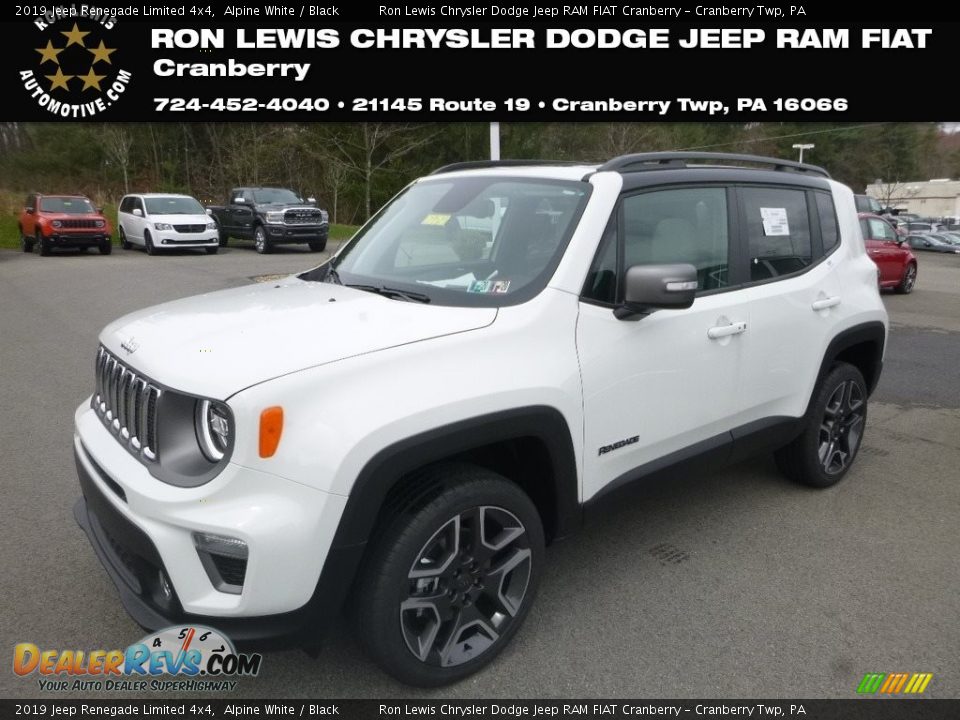 2019 Jeep Renegade Limited 4x4 Alpine White / Black Photo #1