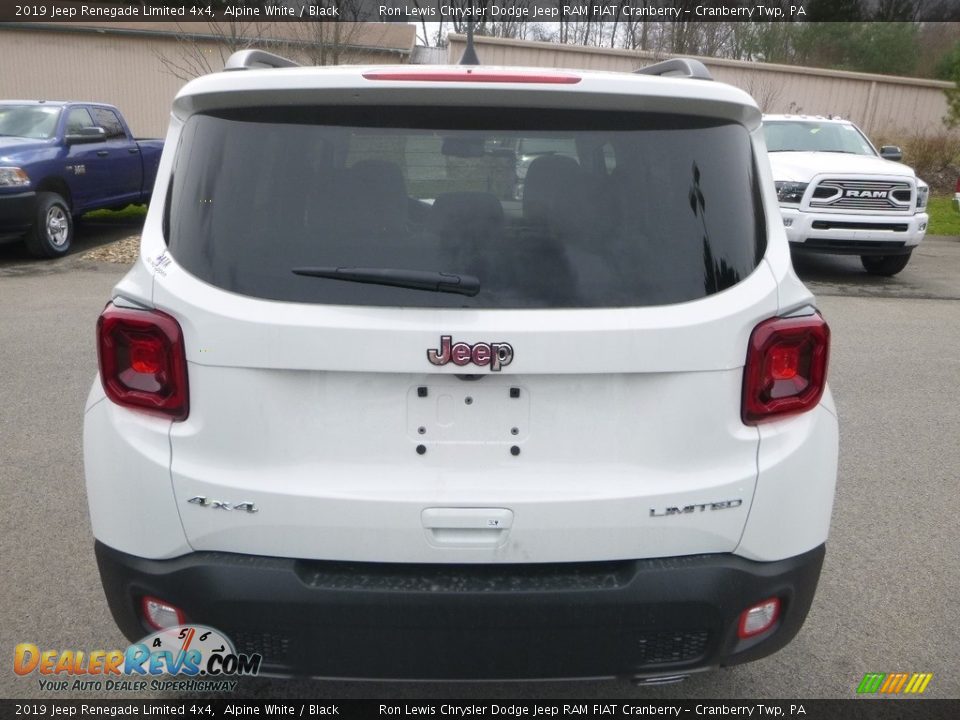 2019 Jeep Renegade Limited 4x4 Alpine White / Black Photo #4
