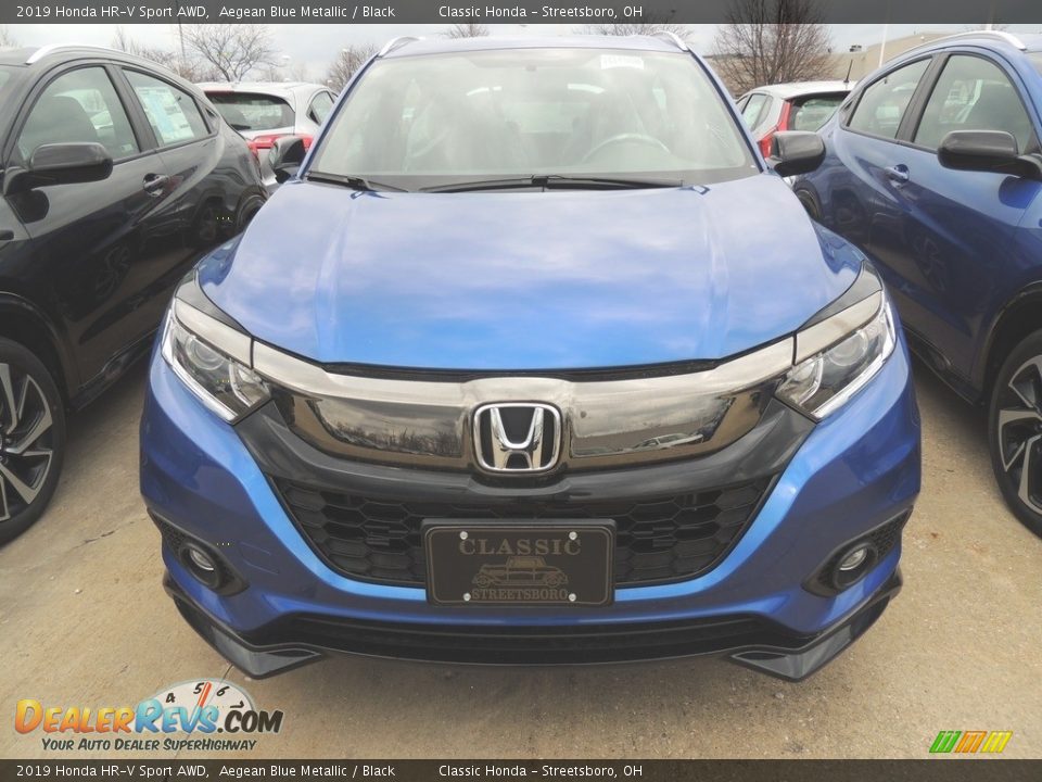 2019 Honda HR-V Sport AWD Aegean Blue Metallic / Black Photo #2