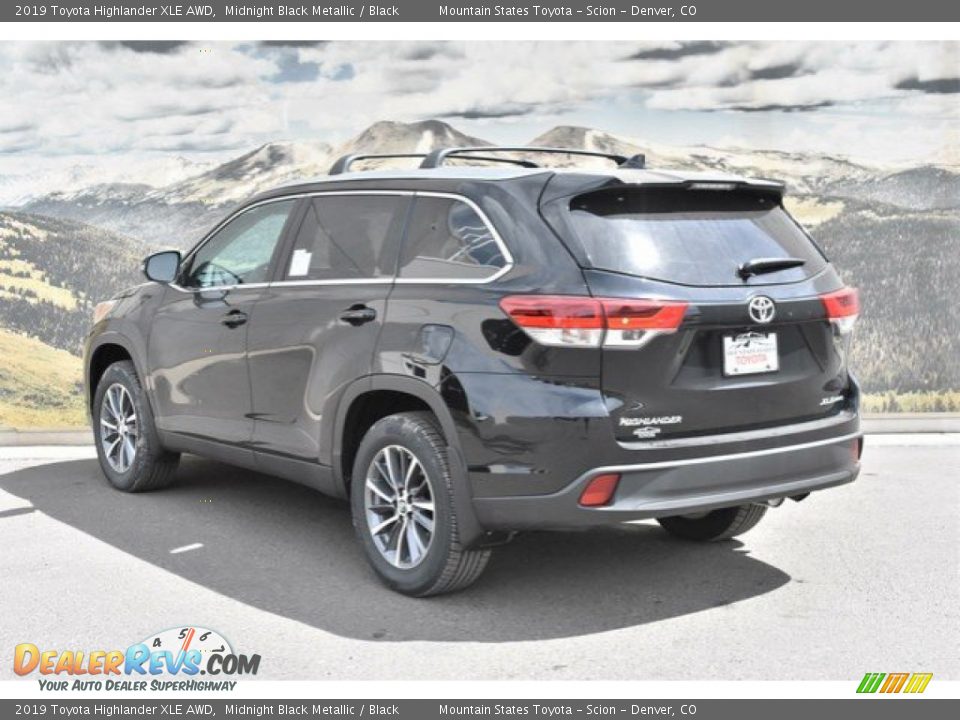 2019 Toyota Highlander XLE AWD Midnight Black Metallic / Black Photo #3
