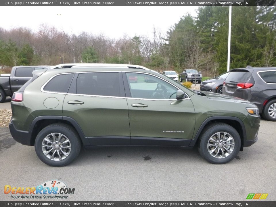 2019 Jeep Cherokee Latitude Plus 4x4 Olive Green Pearl / Black Photo #6