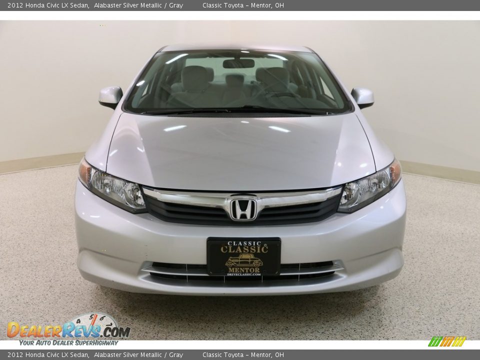 2012 Honda Civic LX Sedan Alabaster Silver Metallic / Gray Photo #2