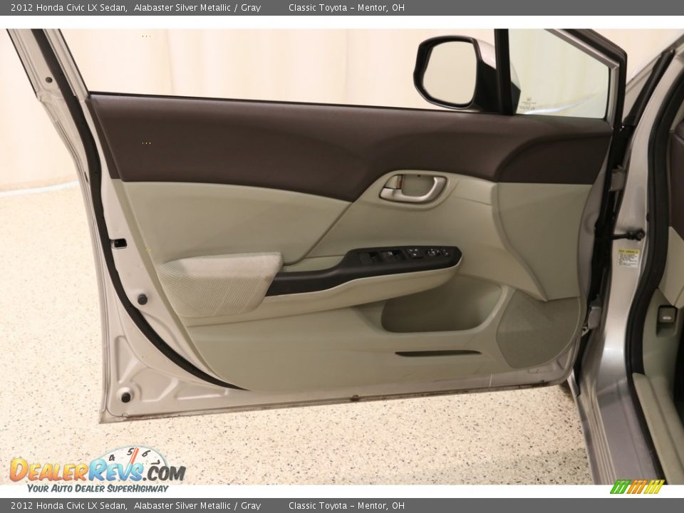 2012 Honda Civic LX Sedan Alabaster Silver Metallic / Gray Photo #4