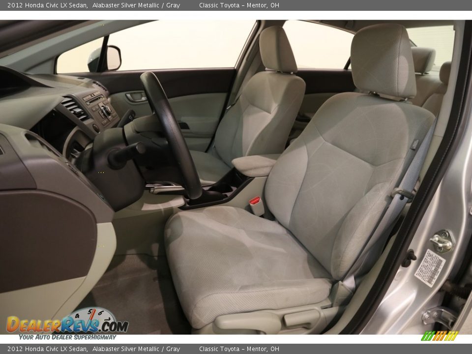 2012 Honda Civic LX Sedan Alabaster Silver Metallic / Gray Photo #6
