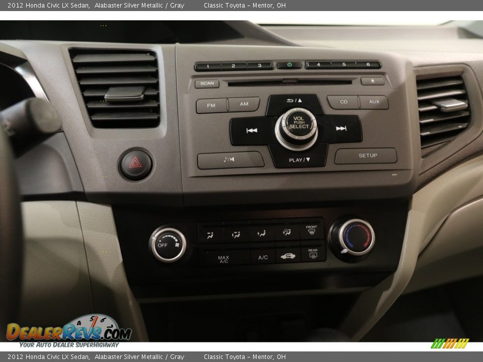 2012 Honda Civic LX Sedan Alabaster Silver Metallic / Gray Photo #14