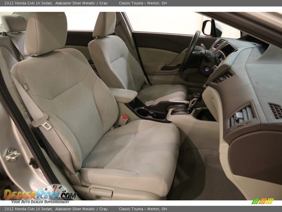 2012 Honda Civic LX Sedan Alabaster Silver Metallic / Gray Photo #16
