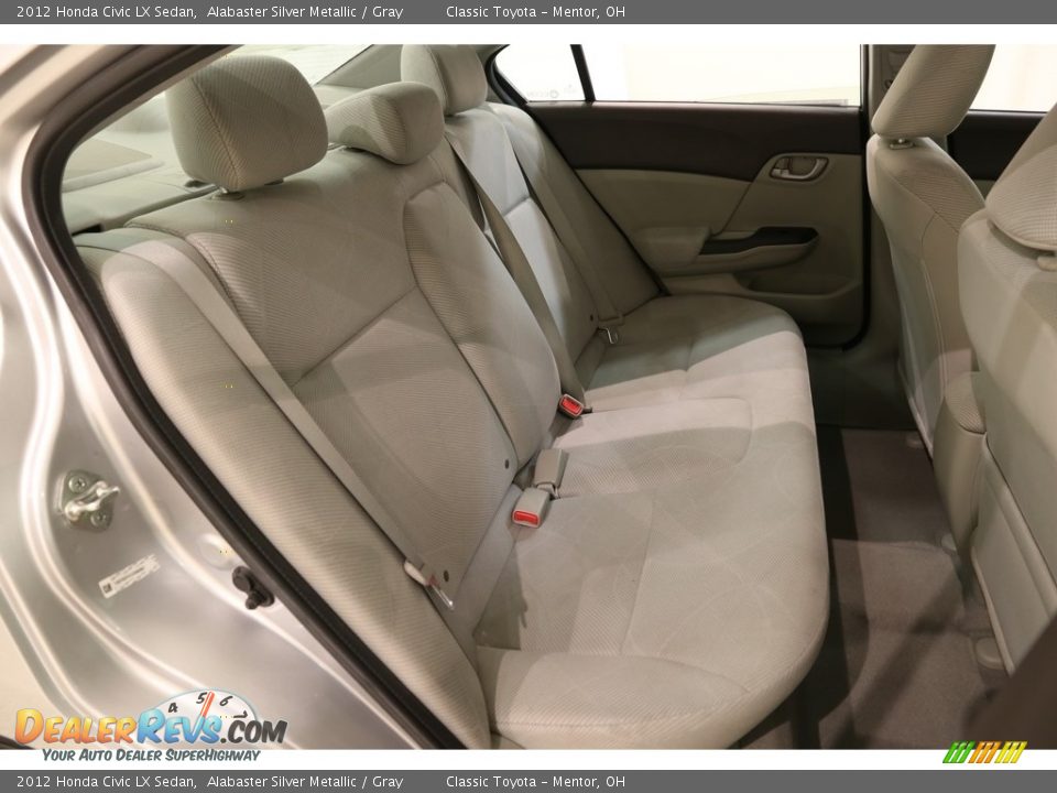 2012 Honda Civic LX Sedan Alabaster Silver Metallic / Gray Photo #17