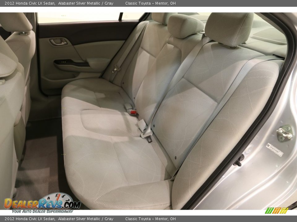 2012 Honda Civic LX Sedan Alabaster Silver Metallic / Gray Photo #18