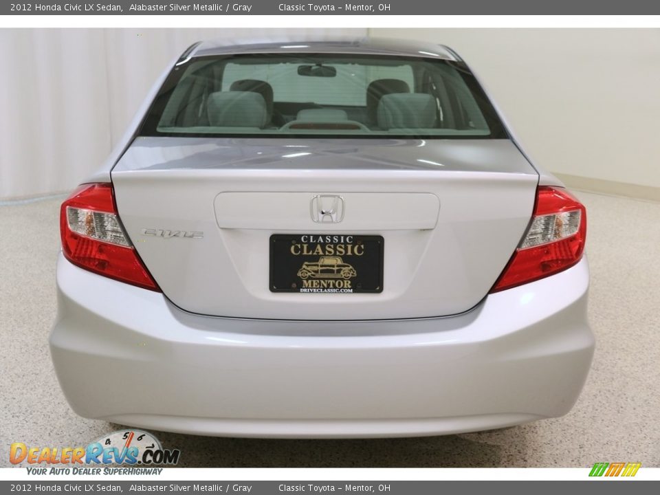 2012 Honda Civic LX Sedan Alabaster Silver Metallic / Gray Photo #19