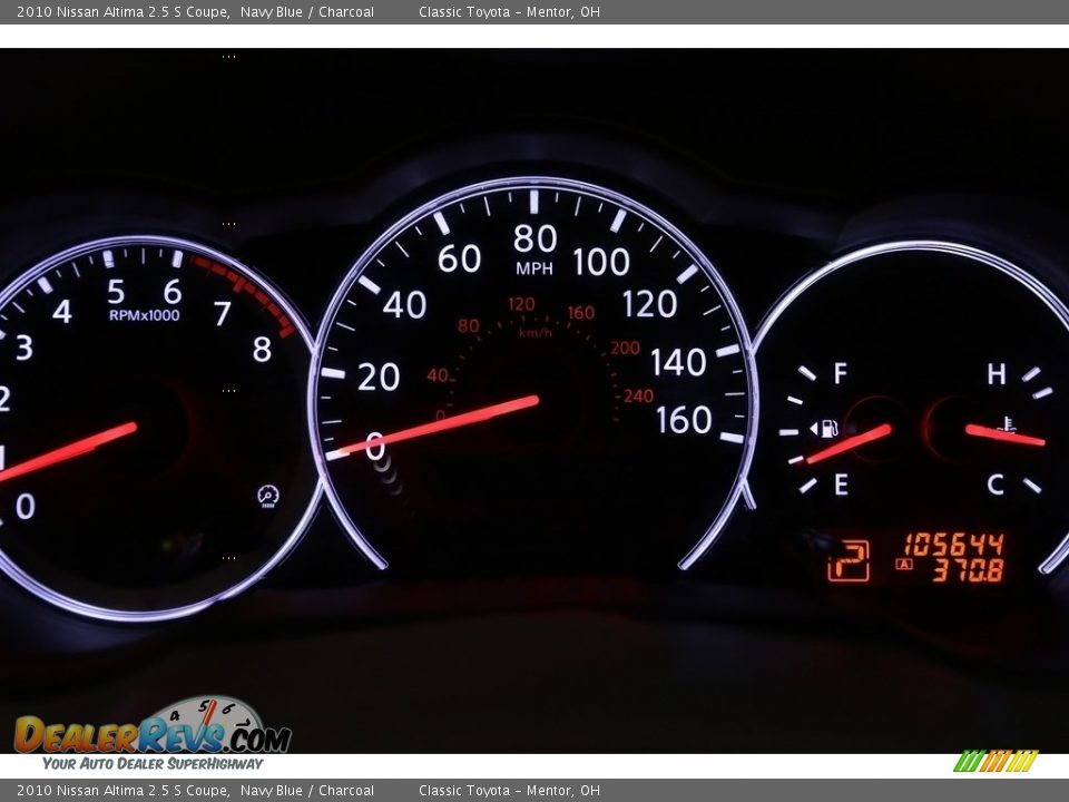 2010 Nissan Altima 2.5 S Coupe Navy Blue / Charcoal Photo #7