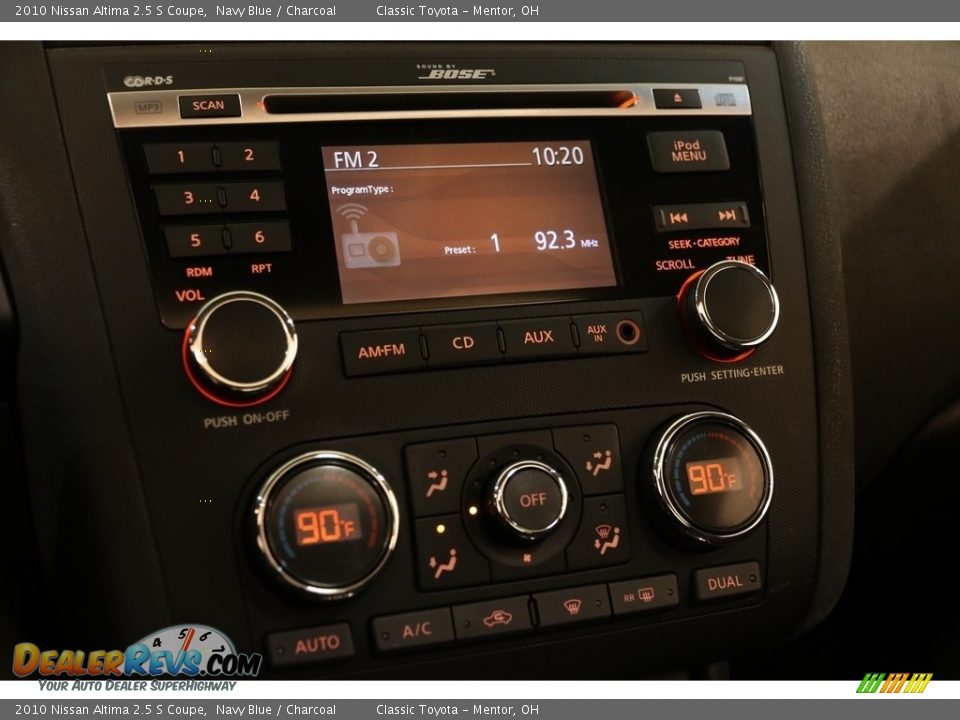 2010 Nissan Altima 2.5 S Coupe Navy Blue / Charcoal Photo #9