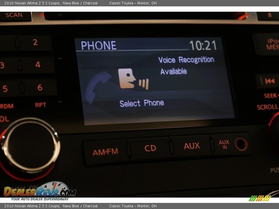 2010 Nissan Altima 2.5 S Coupe Navy Blue / Charcoal Photo #11