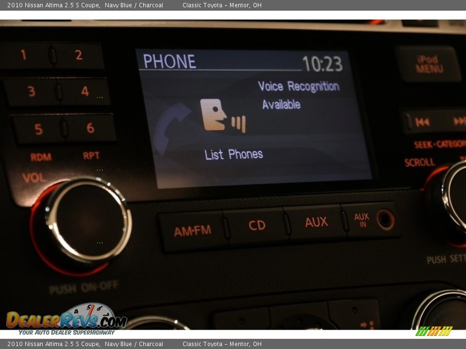 2010 Nissan Altima 2.5 S Coupe Navy Blue / Charcoal Photo #12