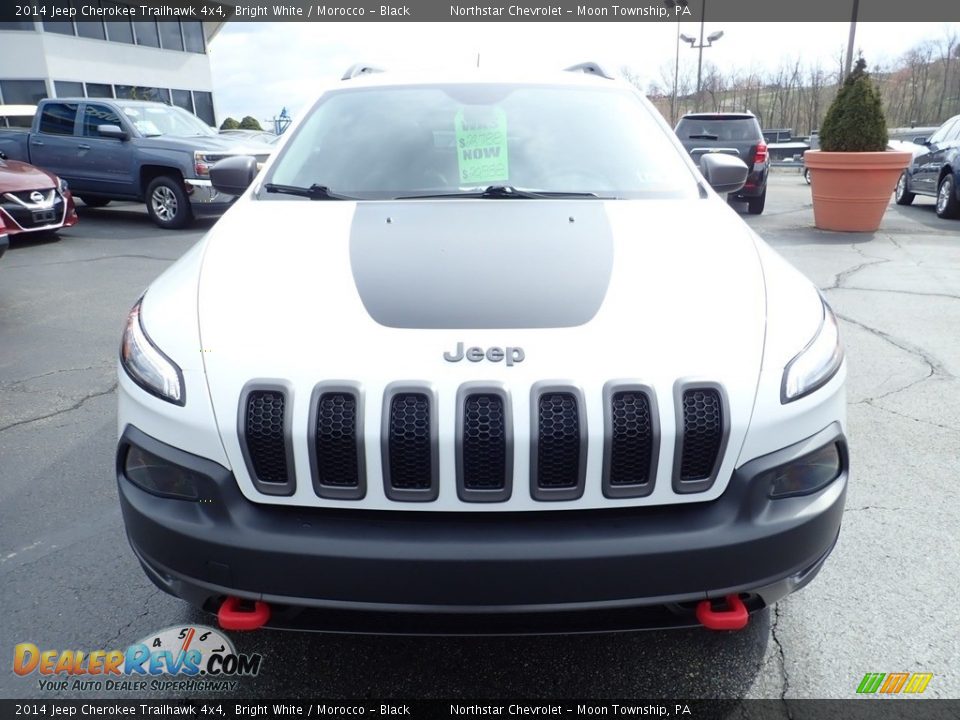 2014 Jeep Cherokee Trailhawk 4x4 Bright White / Morocco - Black Photo #13