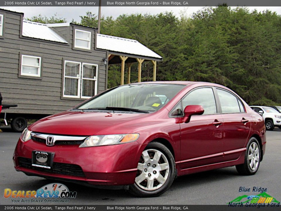 2006 Honda Civic LX Sedan Tango Red Pearl / Ivory Photo #1