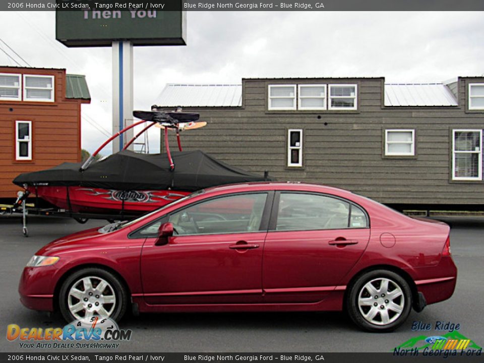 2006 Honda Civic LX Sedan Tango Red Pearl / Ivory Photo #2