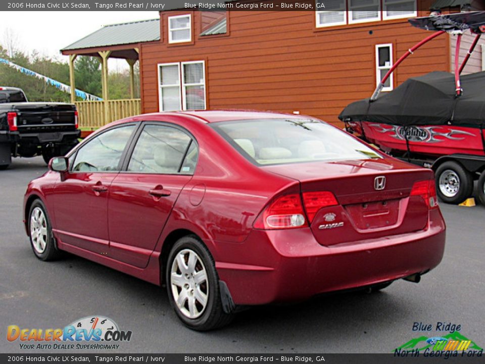 2006 Honda Civic LX Sedan Tango Red Pearl / Ivory Photo #3